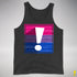 Bisexual Pride Flag Exclamation Point Premium Tank Top - Charcoal Triblend